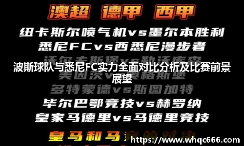 波斯球队与悉尼FC实力全面对比分析及比赛前景展望